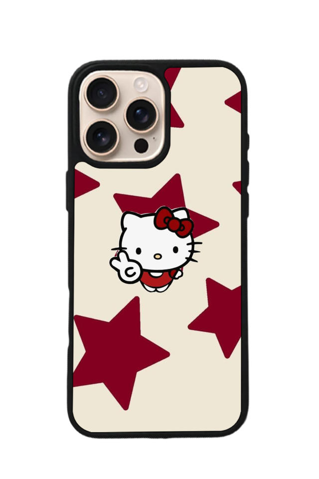iPhone 16 Pro Max Uyumlu HelloKitty Tasarımlı Glossy Premium Kılıf
