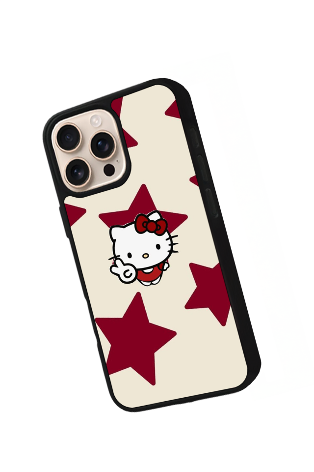 iPhone 16 Pro Max Uyumlu HelloKitty Tasarımlı Glossy Premium Kılıf