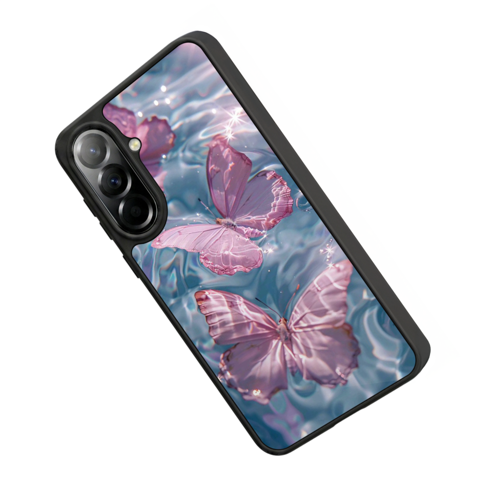 Samsung Galaxy A57 Uyumlu Kelebek Tasarımlı Glossy Premium Kılıf