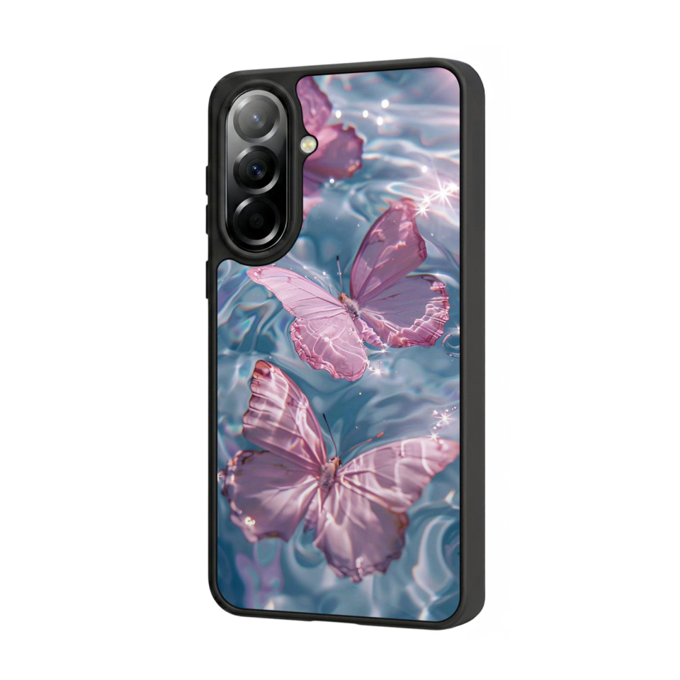 Samsung Galaxy A57 Uyumlu Kelebek Tasarımlı Glossy Premium Kılıf
