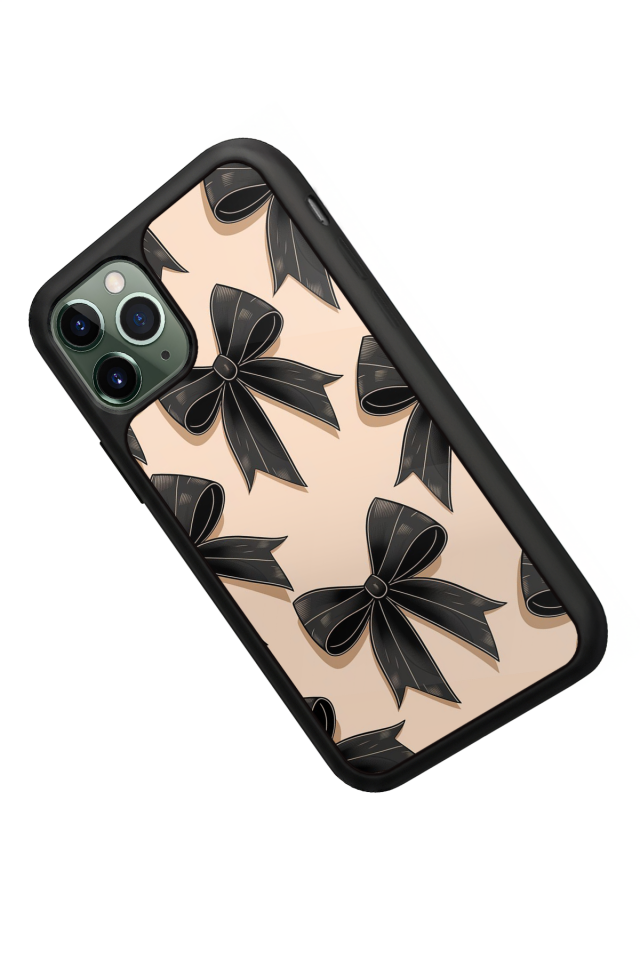 iPhone 11 Pro Max Uyumlu Kurdele Tasarımlı Glossy Premium Kılıf