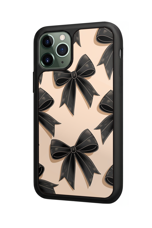 iPhone 11 Pro Max Uyumlu Kurdele Tasarımlı Glossy Premium Kılıf