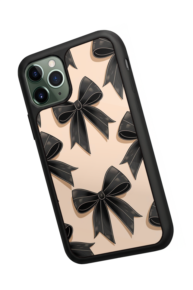 iPhone 11 Pro Max Uyumlu Kurdele Tasarımlı Glossy Premium Kılıf