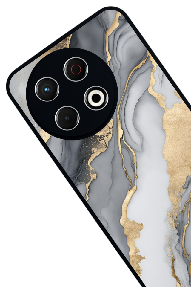 Tecno Spark 30 Pro Uyumlu Mermer Marble Tasarımlı Glossy Premium Kılıf