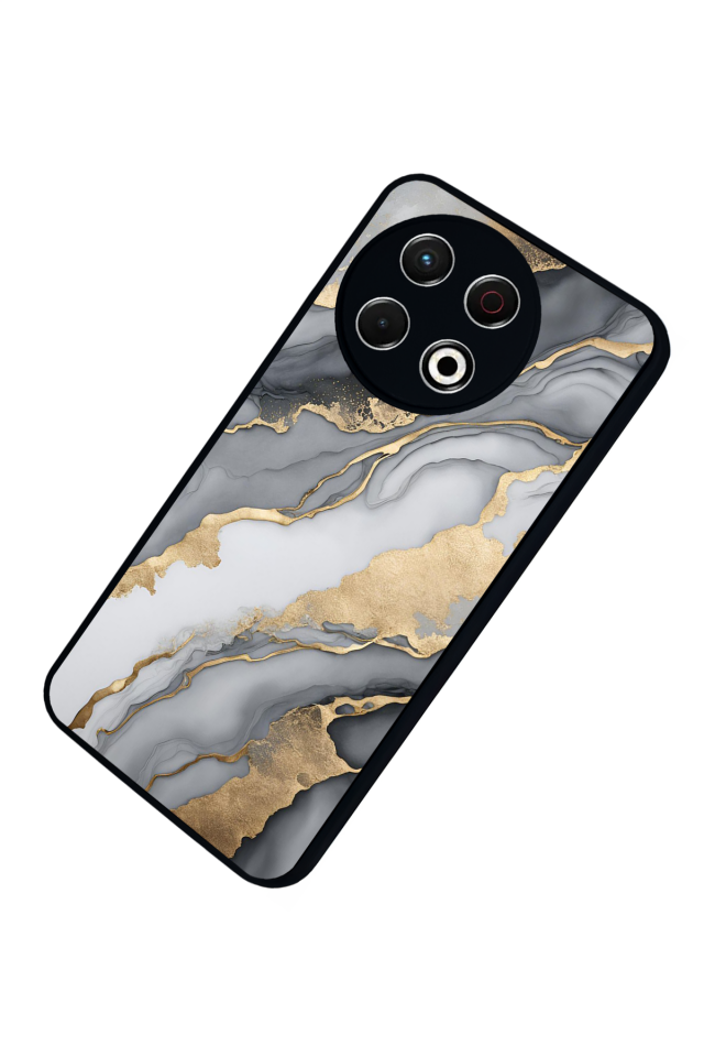 Tecno Spark 30 Pro Uyumlu Mermer Marble Tasarımlı Glossy Premium Kılıf