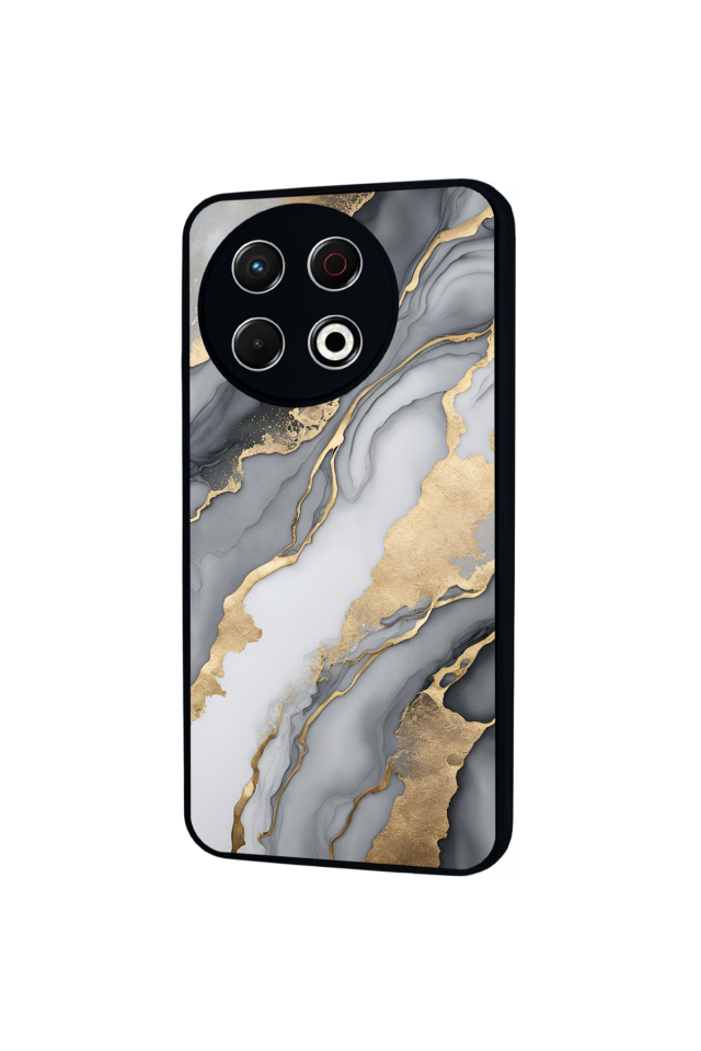 Tecno Spark 30 Pro Uyumlu Mermer Marble Tasarımlı Glossy Premium Kılıf