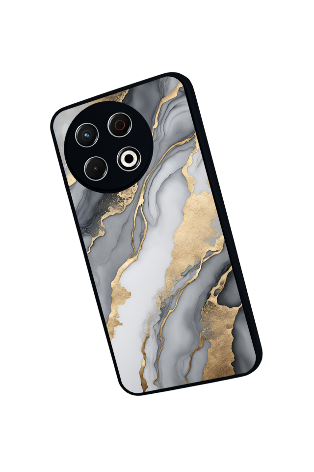 Tecno Spark 30 Pro Uyumlu Mermer Marble Tasarımlı Glossy Premium Kılıf