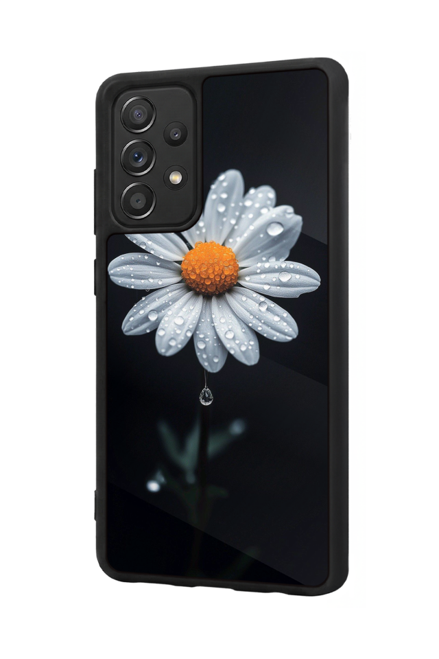 Samsung Galaxy A72 Uyumlu Papatya Tasarımlı Glossy Premium Kılıf