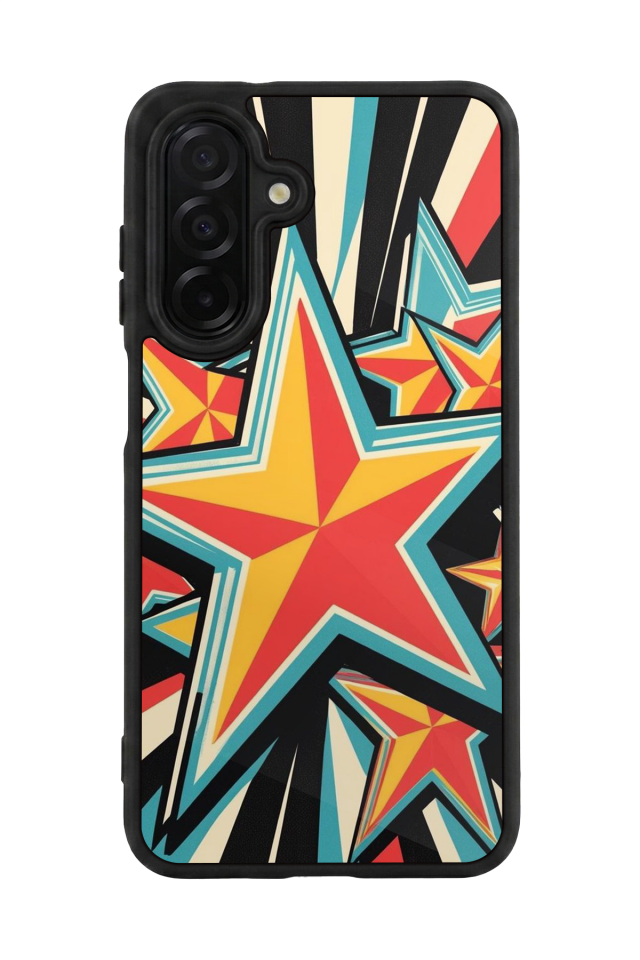 Samsung Galaxy A36 Uyumlu Retro Yildizlar Tasarımlı Glossy Premium Kılıf