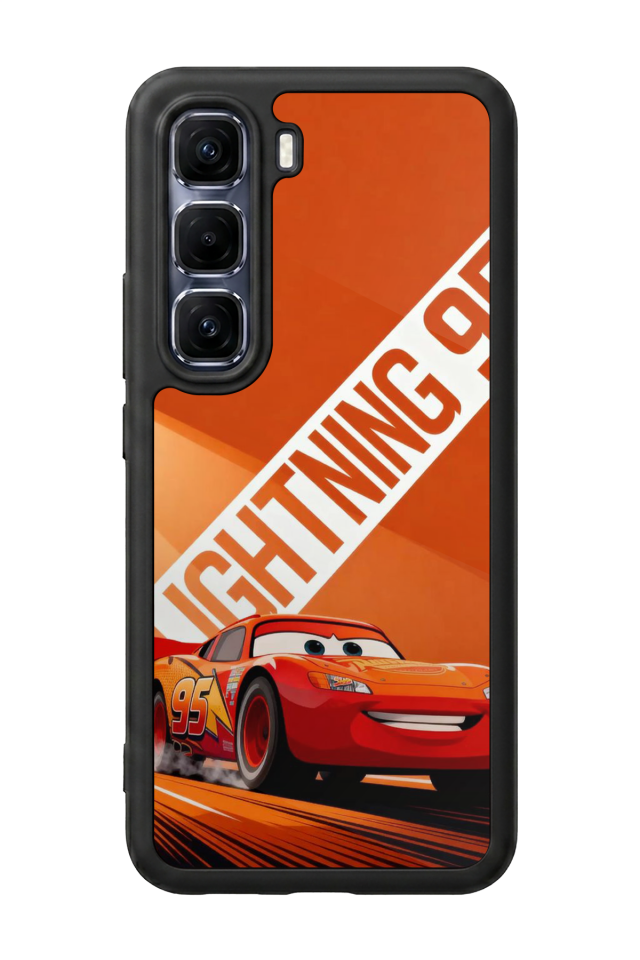 Infinix Hot 60 Pro Plus Uyumlu Şimsek McQueen Tasarımlı Glossy Premium Kılıf