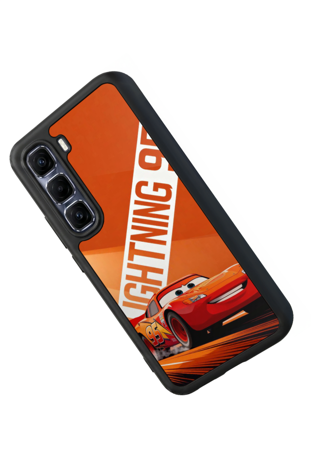 Infinix Hot 60 Pro Plus Uyumlu Şimsek McQueen Tasarımlı Glossy Premium Kılıf