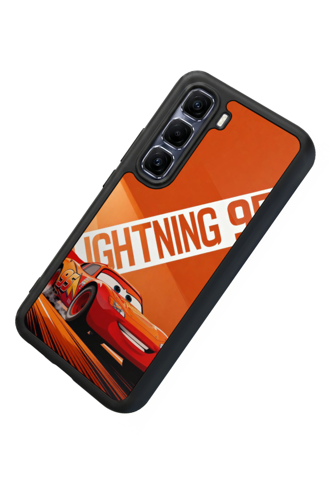Infinix Hot 60 Pro Plus Uyumlu Şimsek McQueen Tasarımlı Glossy Premium Kılıf