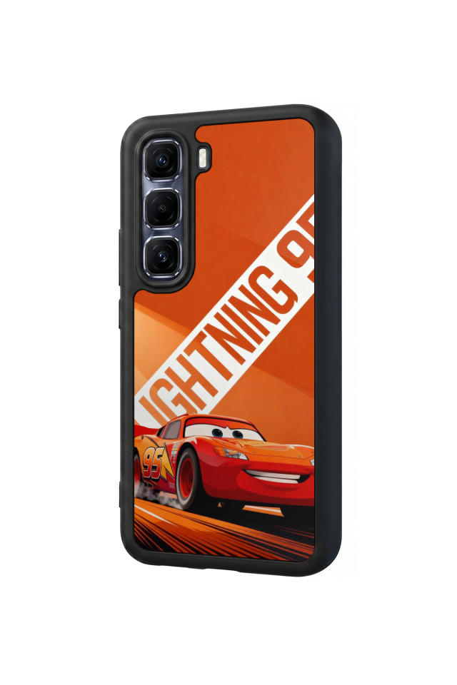 Infinix Hot 60 Pro Plus Uyumlu Şimsek McQueen Tasarımlı Glossy Premium Kılıf