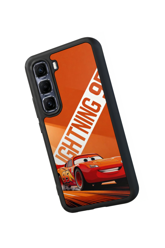 Infinix Hot 60 Pro Plus Uyumlu Şimsek McQueen Tasarımlı Glossy Premium Kılıf