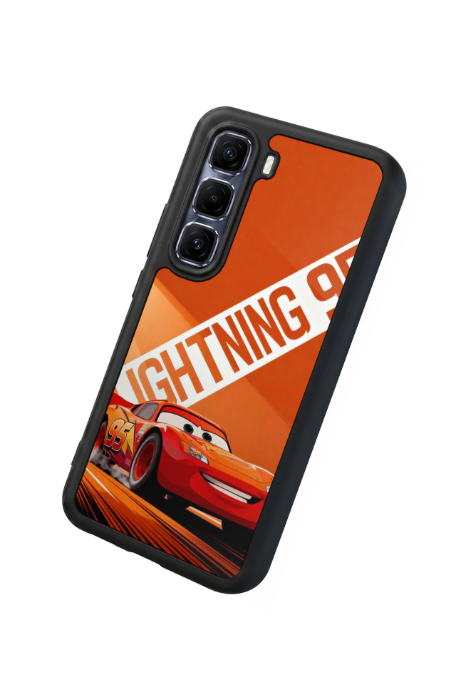 Infinix Hot 60 Pro Plus Uyumlu Şimsek McQueen Tasarımlı Glossy Premium Kılıf