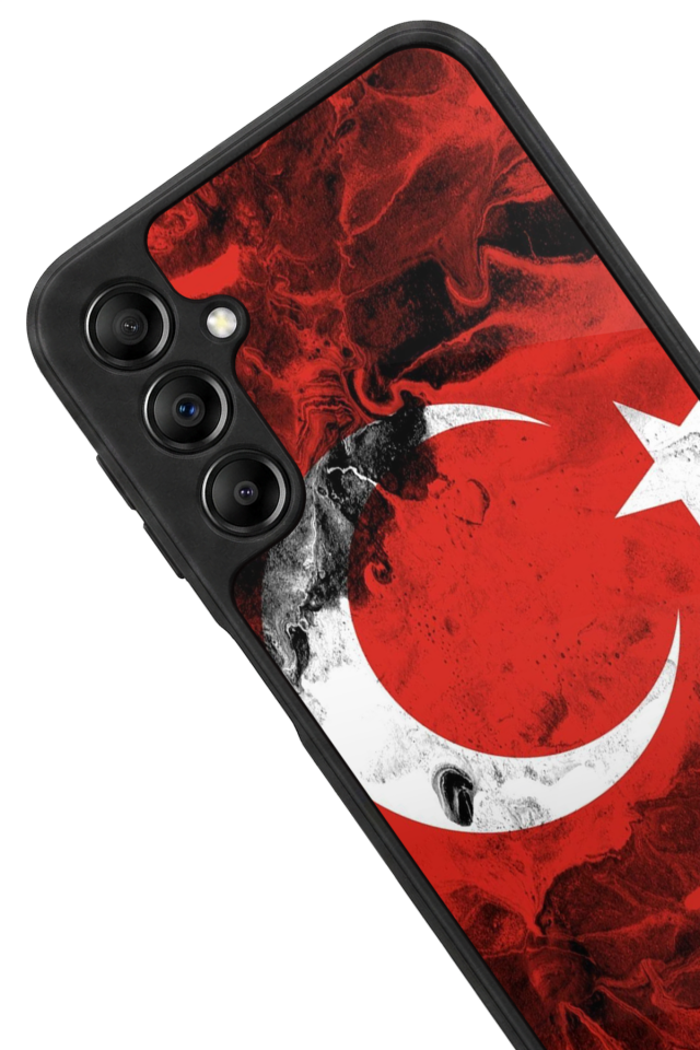 Samsung Galaxy A14 Uyumlu Türk Bayragi Tasarımlı Glossy Premium Kılıf