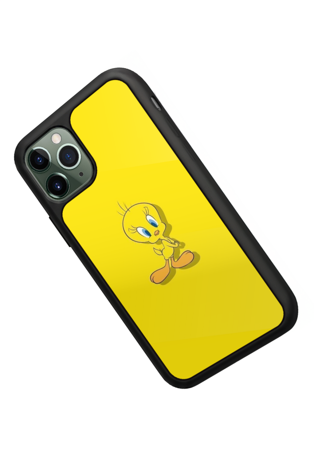 iPhone 11 Pro Uyumlu Tweety Tasarımlı Glossy Premium Kılıf