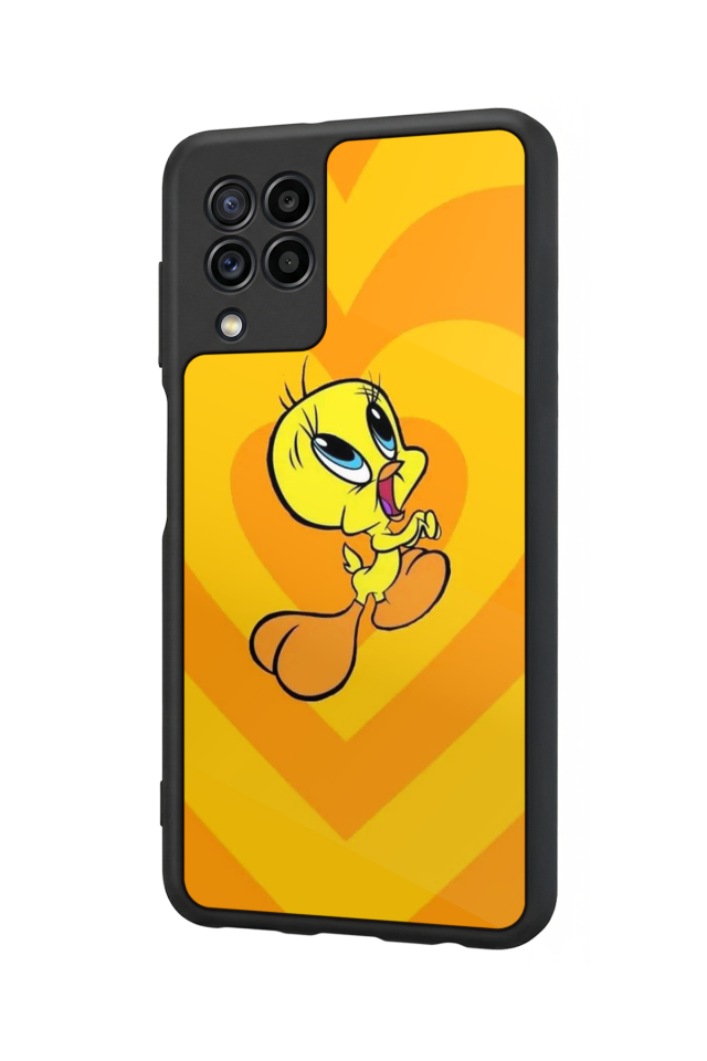 Samsung Galaxy M22 Uyumlu Tweety Tasarımlı Glossy Premium Kılıf