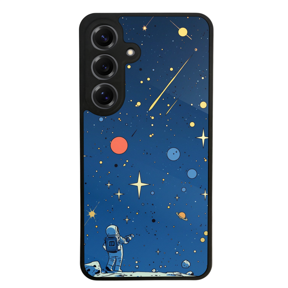 Samsung Galaxy S25 Uyumlu Uzay Tasarımlı Glossy Premium Kılıf