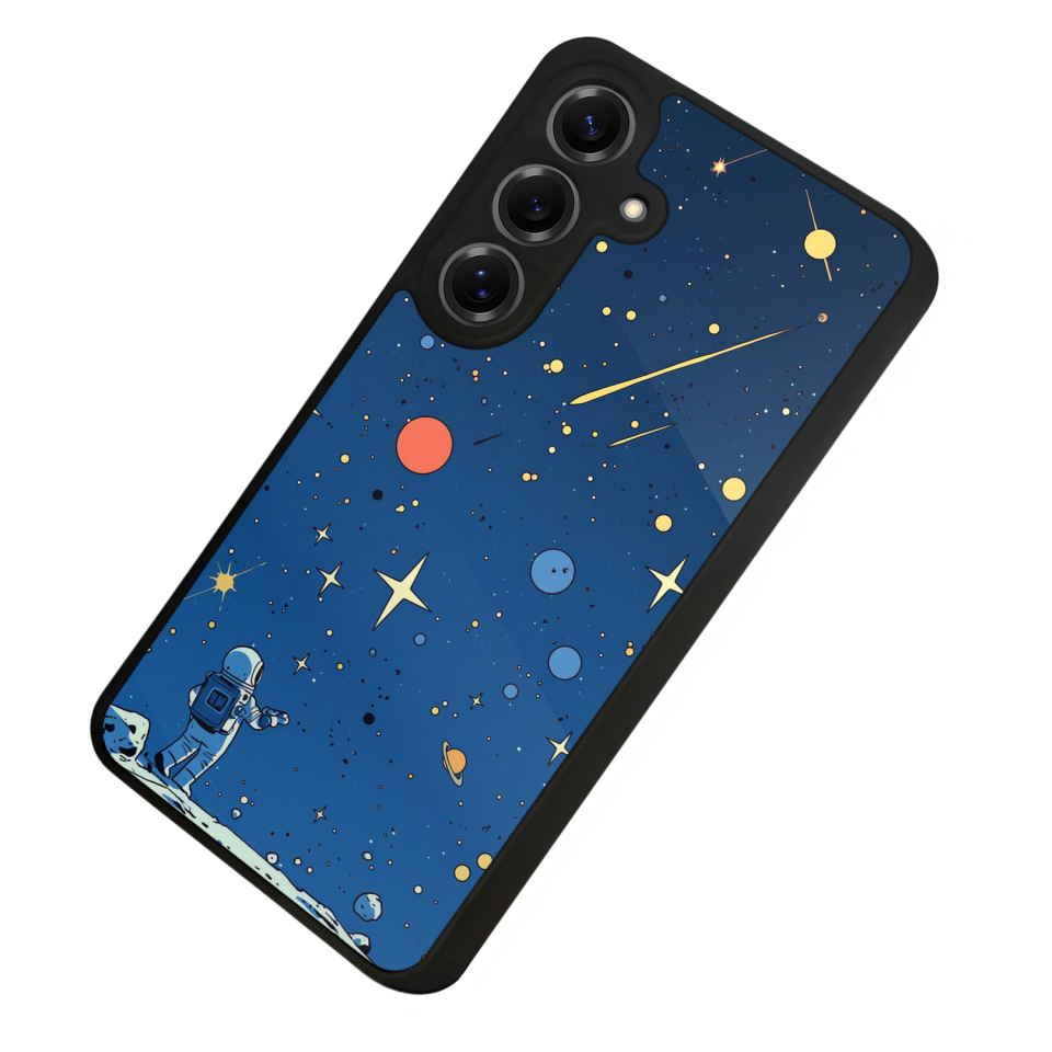 Samsung Galaxy S25 Uyumlu Uzay Tasarımlı Glossy Premium Kılıf