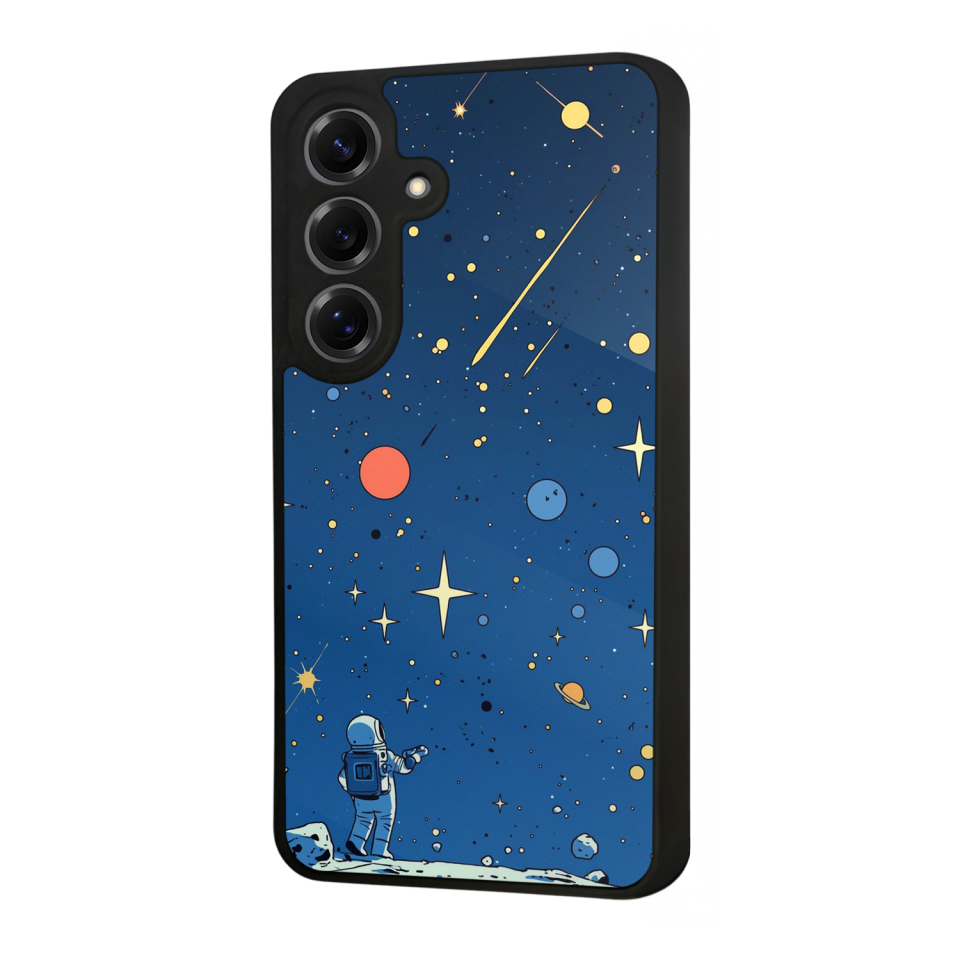 Samsung Galaxy S25 Uyumlu Uzay Tasarımlı Glossy Premium Kılıf