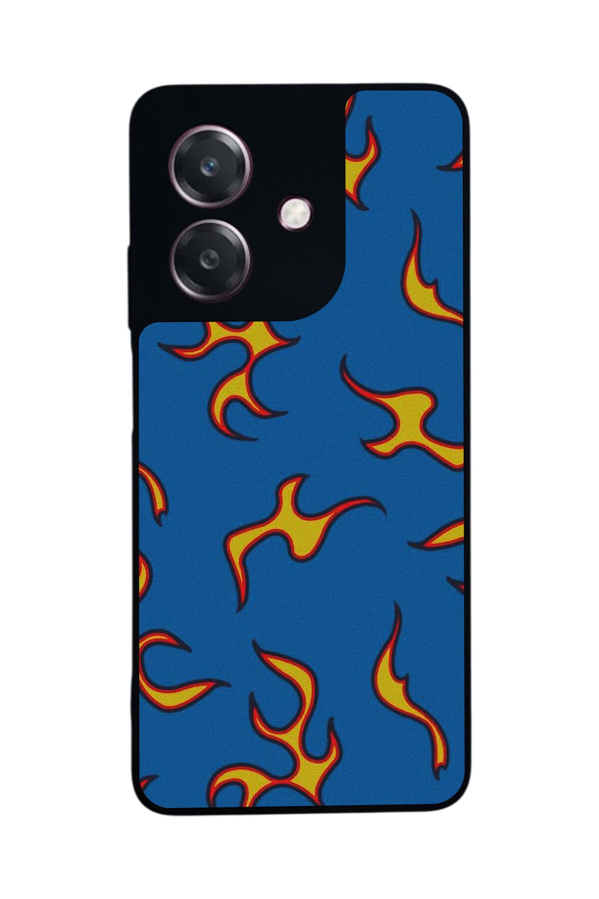 Oppo A3 5G Uyumlu Retro Flame Patterns Tasarımlı Glossy Premium Kılıf