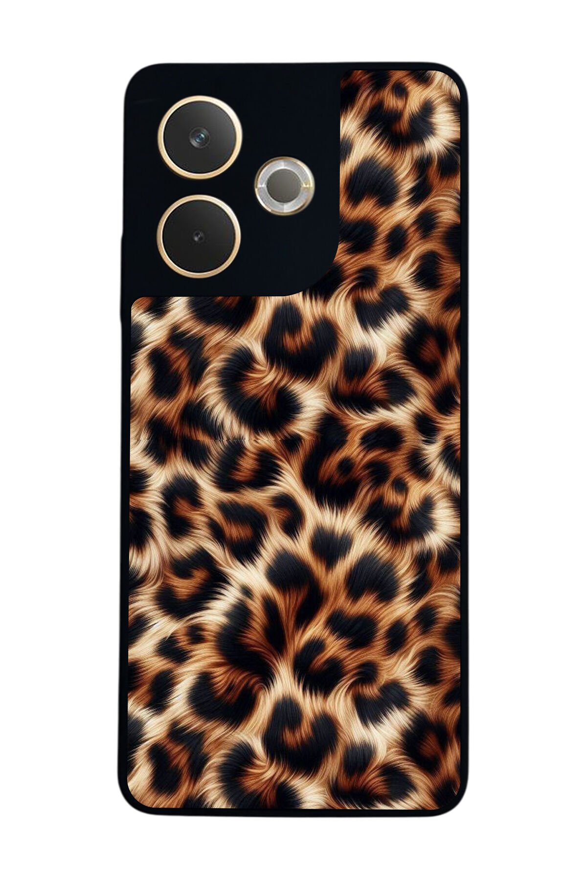 Oppo A5 Pro Uyumlu Leopar Tasarımlı Glossy Premium Kılıf