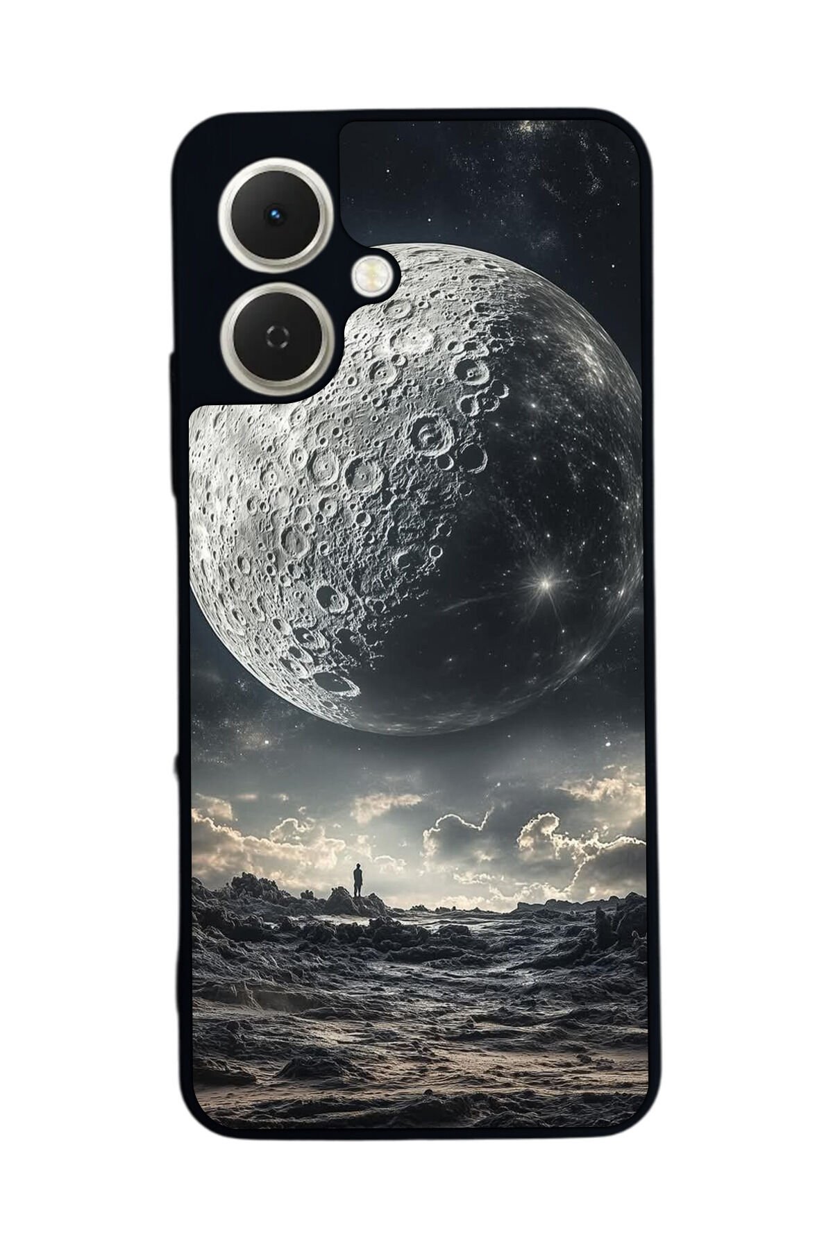 Tecno Spark GO 2 Uyumlu Ay Tasarımlı Glossy Premium Kılıf