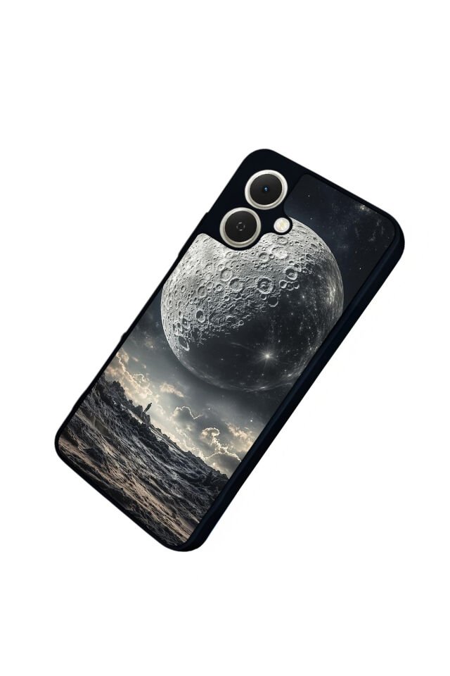 Tecno Spark GO 2 Uyumlu Ay Tasarımlı Glossy Premium Kılıf