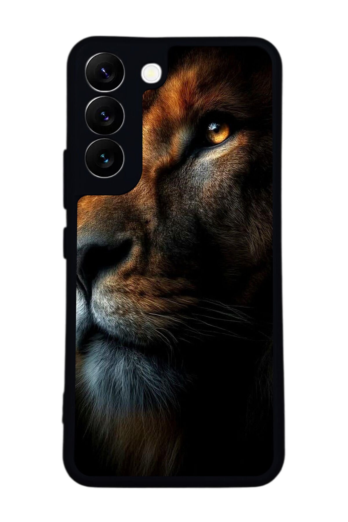 Samsung Galaxy S22 Uyumlu Aslan Tasarımlı Glossy Premium Kılıf