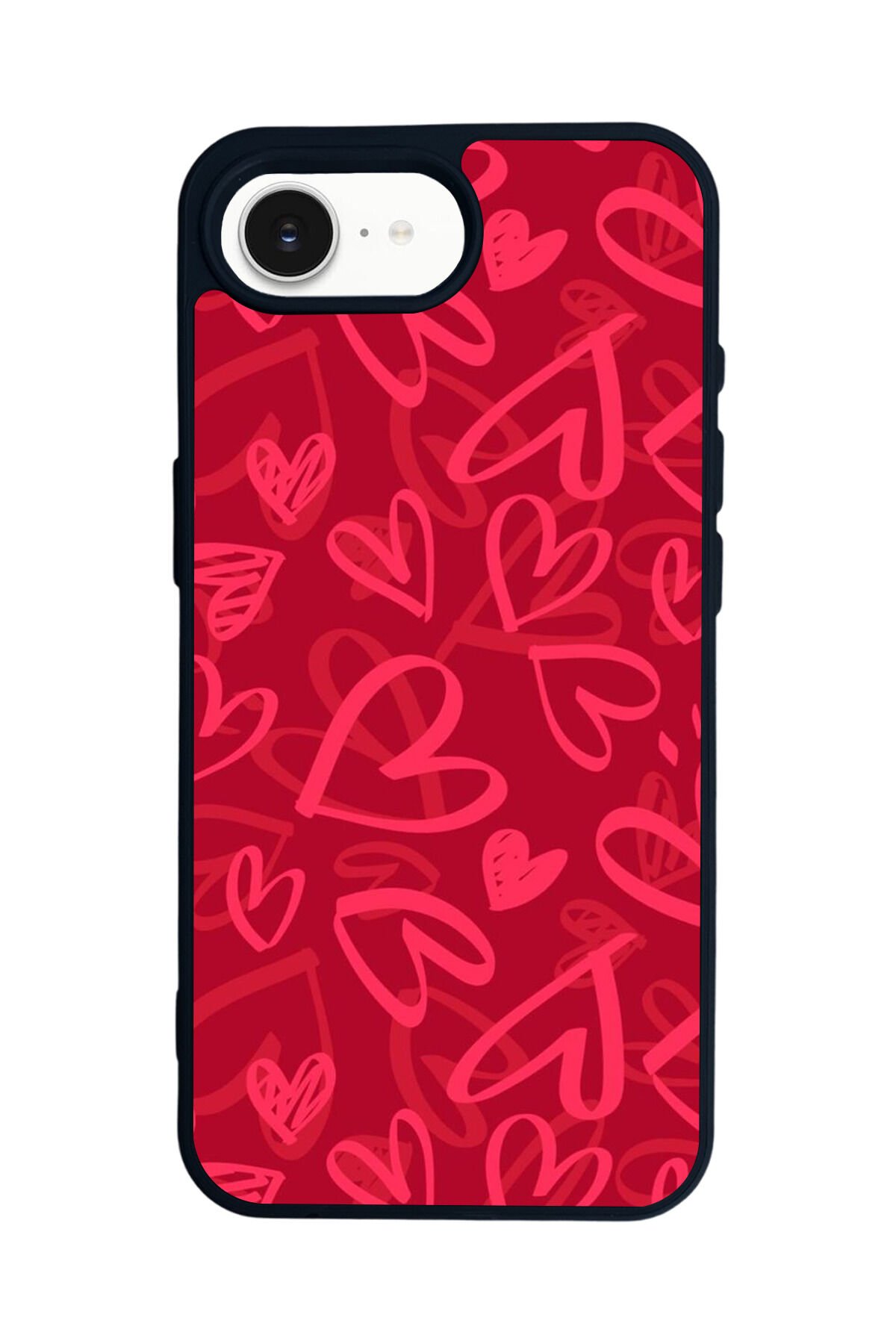 iPhone 16E Uyumlu Kalp Love Tasarımlı Glossy Premium Kılıf