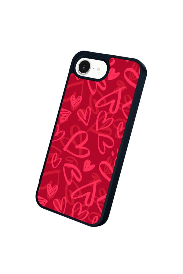 iPhone 16E Uyumlu Kalp Love Tasarımlı Glossy Premium Kılıf