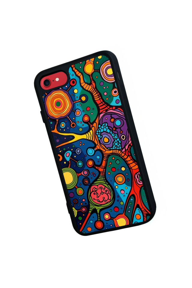 iPhone 8 Uyumlu Abstract Tasarımlı Glossy Premium Kılıf