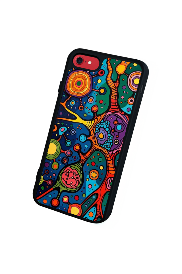iPhone 8 Uyumlu Abstract Tasarımlı Glossy Premium Kılıf