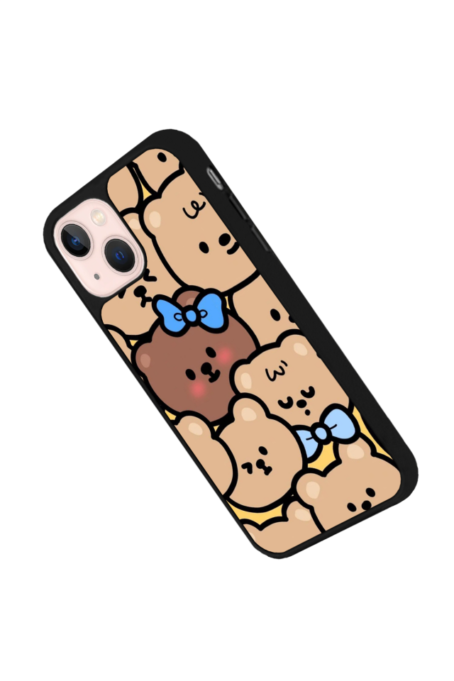 iPhone 14 Plus Uyumlu Ayı Tasarımlı Glossy Premium Kılıf