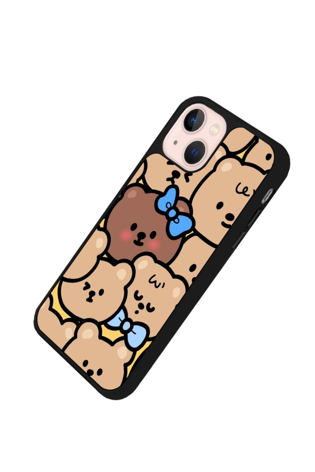 iPhone 14 Plus Uyumlu Ayı Tasarımlı Glossy Premium Kılıf