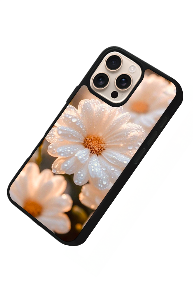 iPhone 14 Pro Uyumlu Cicek Tasarımlı Glossy Premium Kılıf