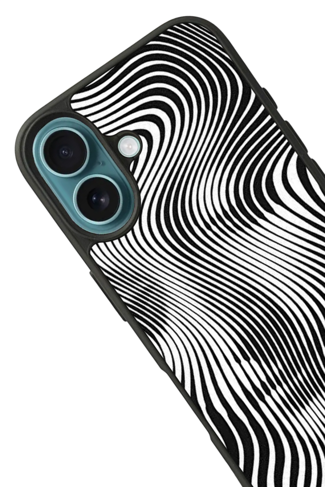 iPhone 16 Plus Uyumlu Çizgi Sanatı Tasarımlı Glossy Premium Kılıf