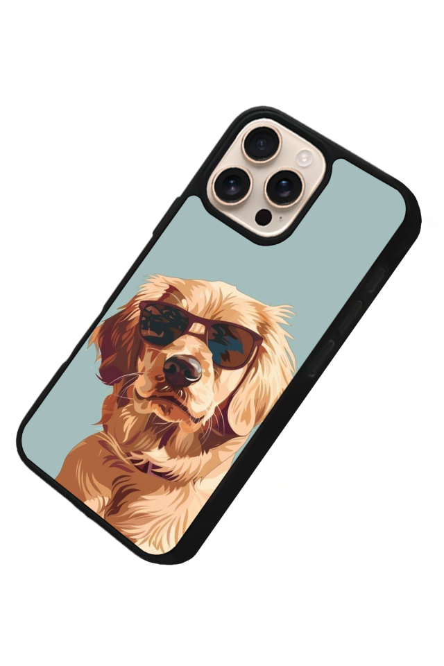 iPhone 16 Pro Uyumlu Golden Kopek Tasarımlı Glossy Premium Kılıf