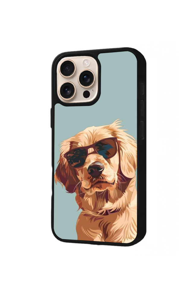 iPhone 16 Pro Uyumlu Golden Kopek Tasarımlı Glossy Premium Kılıf