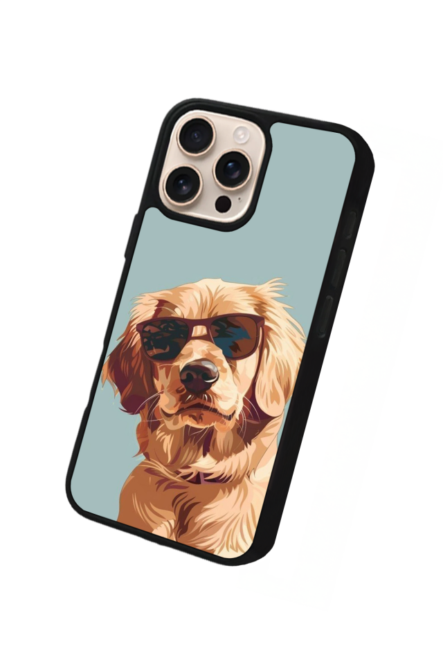 iPhone 16 Pro Uyumlu Golden Kopek Tasarımlı Glossy Premium Kılıf