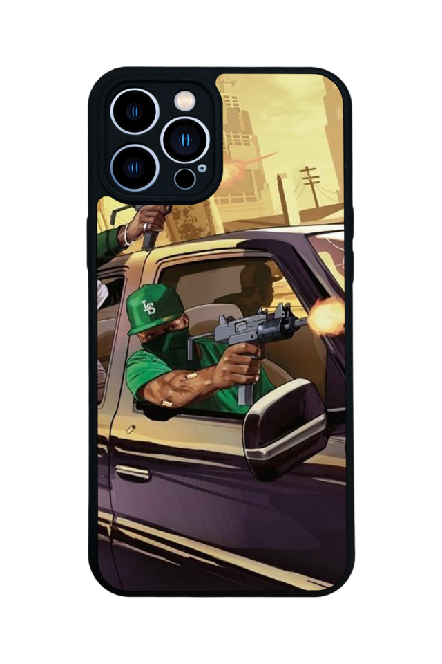 iPhone 13 Pro Max Uyumlu GTA Tasarımlı Glossy Premium Kılıf