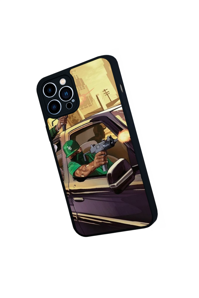 iPhone 13 Pro Max Uyumlu GTA Tasarımlı Glossy Premium Kılıf