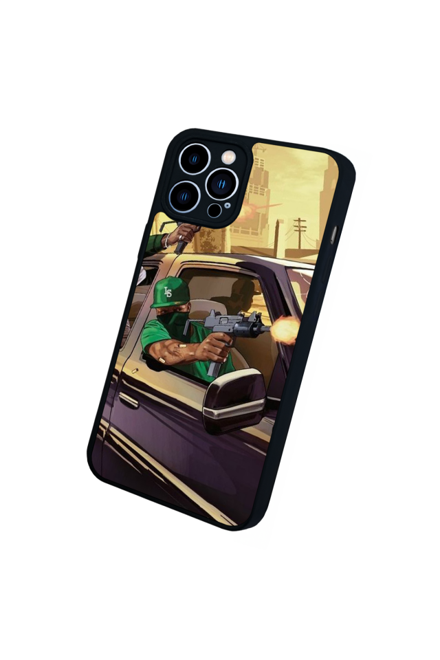 iPhone 13 Pro Max Uyumlu GTA Tasarımlı Glossy Premium Kılıf