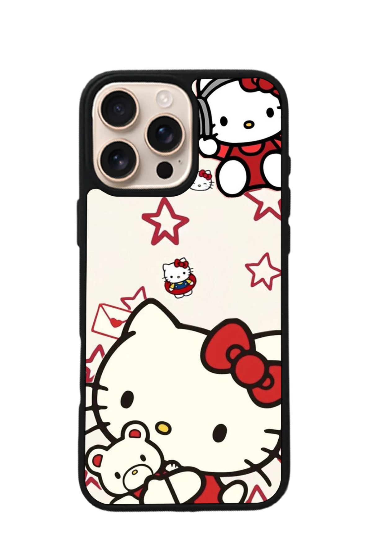 iPhone 16 Pro Max Uyumlu HelloKitty Tasarımlı Glossy Premium Kılıf