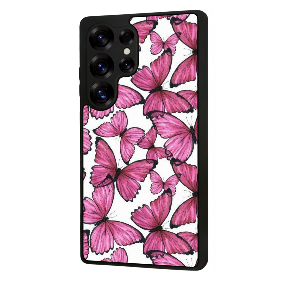 Samsung Galaxy S25 Ultra Uyumlu Kelebek Tasarımlı Glossy Premium Kılıf