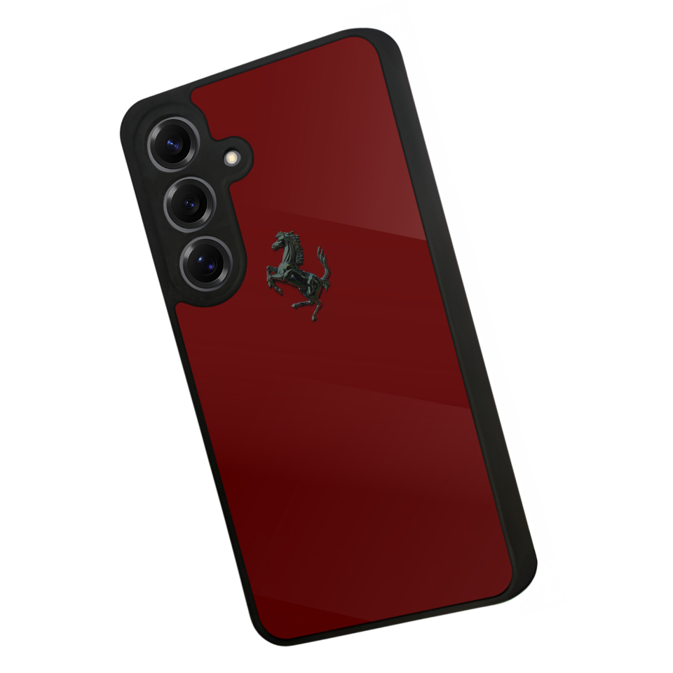 Samsung Galaxy S25 Uyumlu Kirmizi Tasarımlı Glossy Premium Kılıf