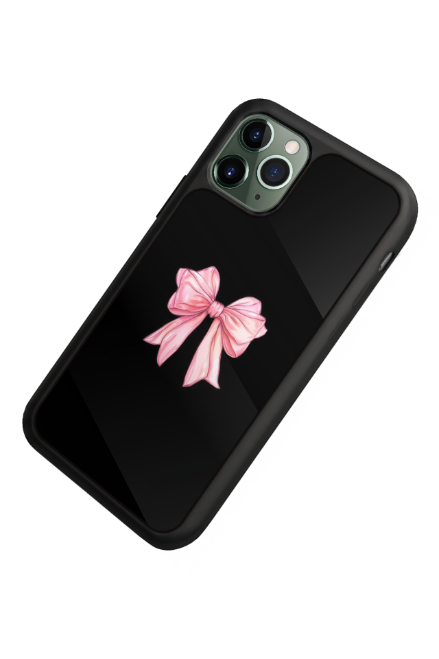 iPhone 11 Pro Max Uyumlu Kurdele Tasarımlı Glossy Premium Kılıf