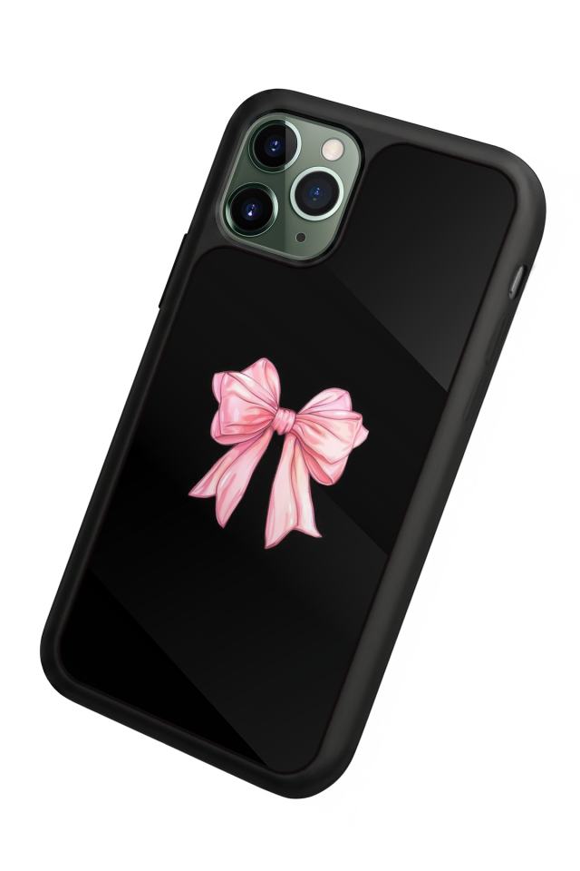 iPhone 11 Pro Max Uyumlu Kurdele Tasarımlı Glossy Premium Kılıf