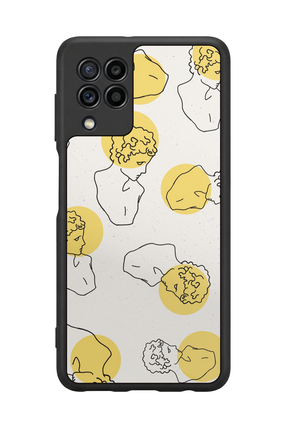 Samsung Galaxy M32 Uyumlu Line Art Tasarımlı Glossy Premium Kılıf